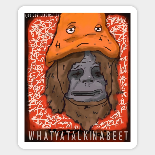 Sassy The Sasquatch Sticker by 7klb